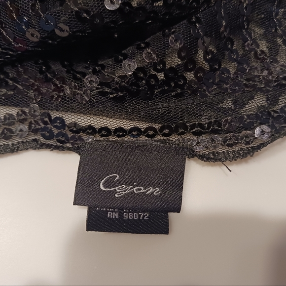 Black Sequin Evening Wrap/scarf NWOT - Picture 2 of 9